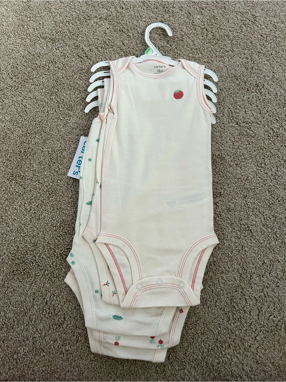 Carter's Baby Veggie Sleeveless One-Piece Bodysuits (5-pack)